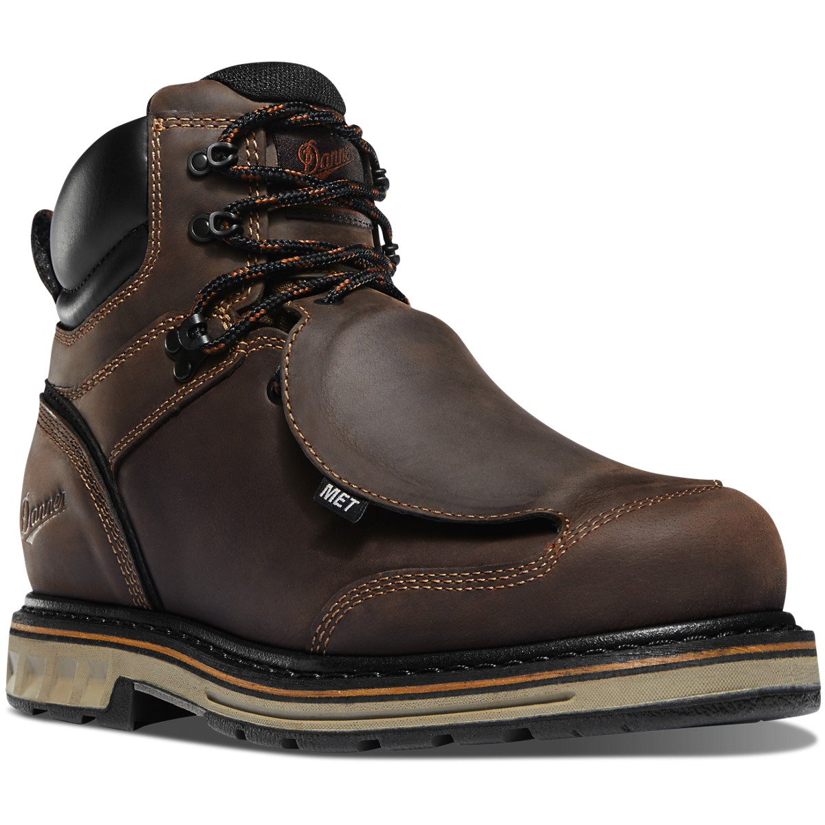 Danner Mens Steel Yard 6 Work Boots Dark Brown - HVG285019